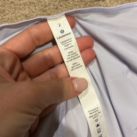 Lululemon light lavender workout top. - Picture 4 of 6